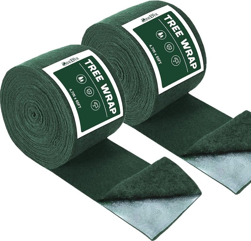 ZeeDix 3-Layer Winter Tree Wrap to Protect Bark - 130 Ft Heavy Duty Cold-Proof Wrap for Damaged Bark Trunk Guards Protector, Saplings Barrier Covers from Deers Insects Animals (2 Rolls) - Image 1
